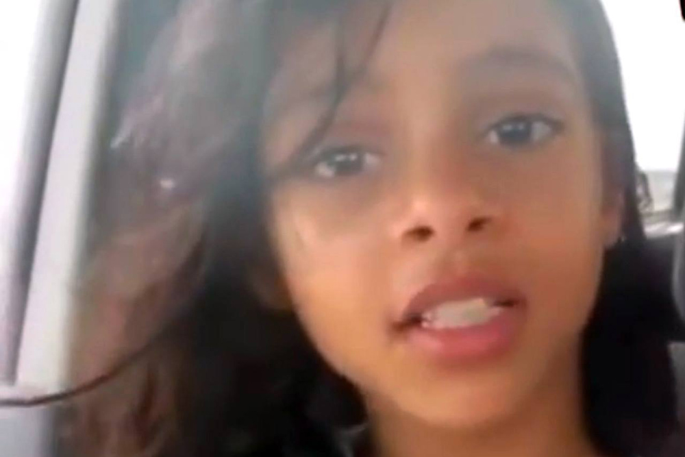 Yemeni girl viral video screen shot